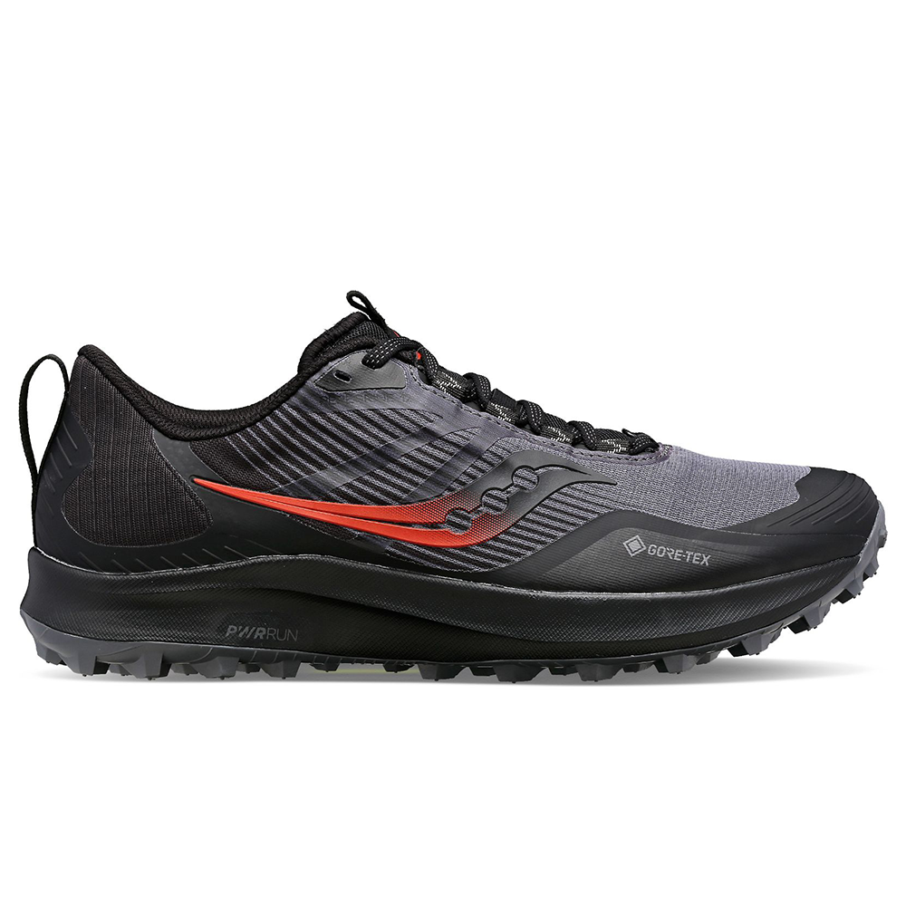 Men's Saucony Peregrine 12 GTX, Charcoal/Black, 11 D Medium