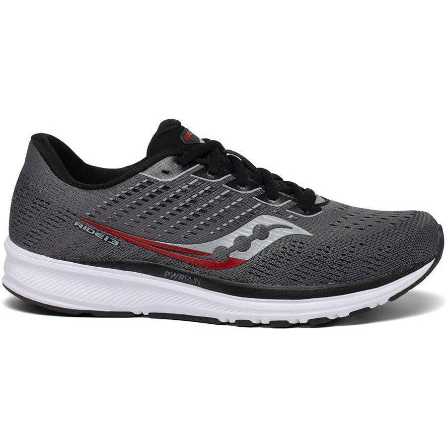 Men's Saucony Ride 13, Charcoal/Black, 12.5 D Medium
