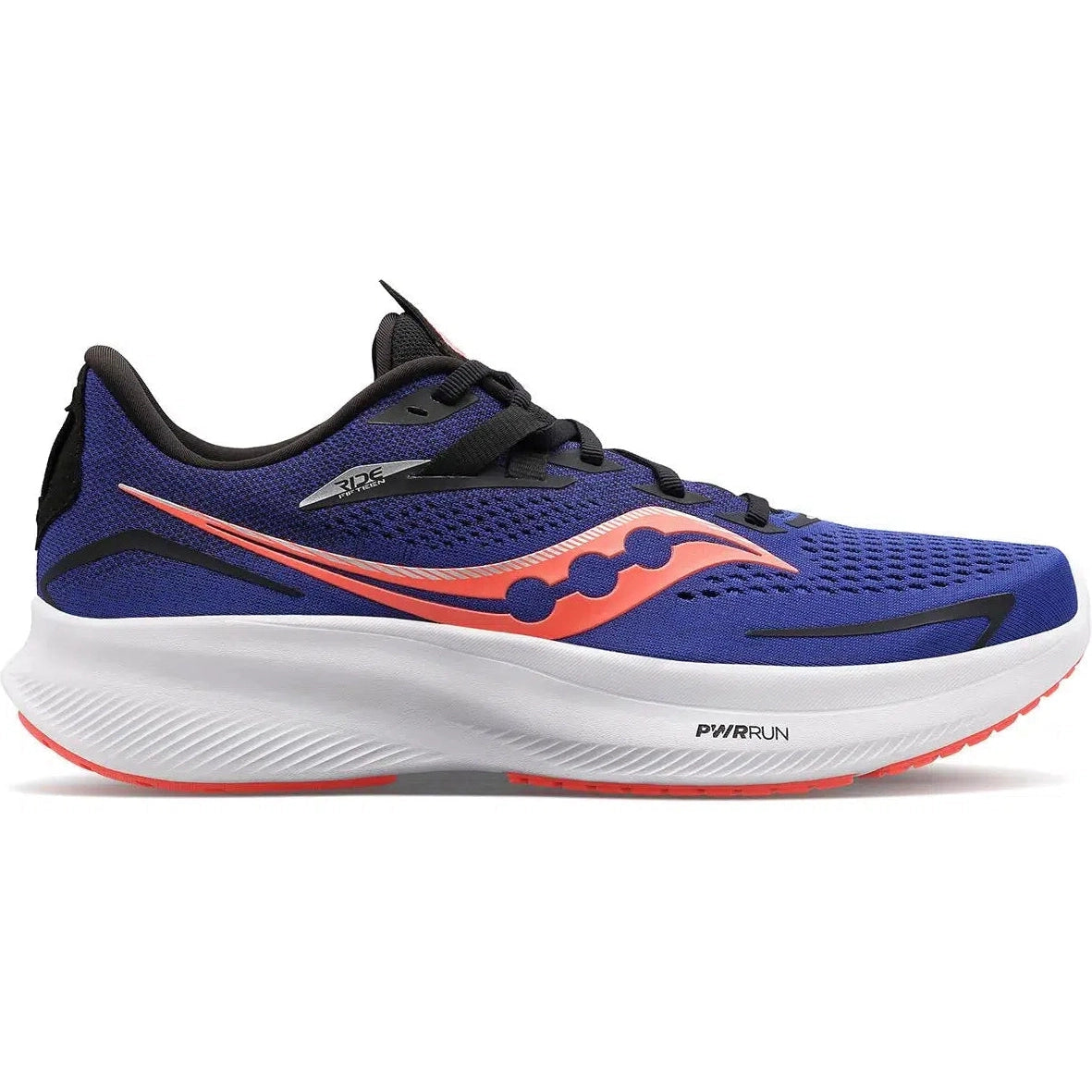 Men's Saucony Ride 15, SAPPHIRE/VIZIRED, 8 D Medium