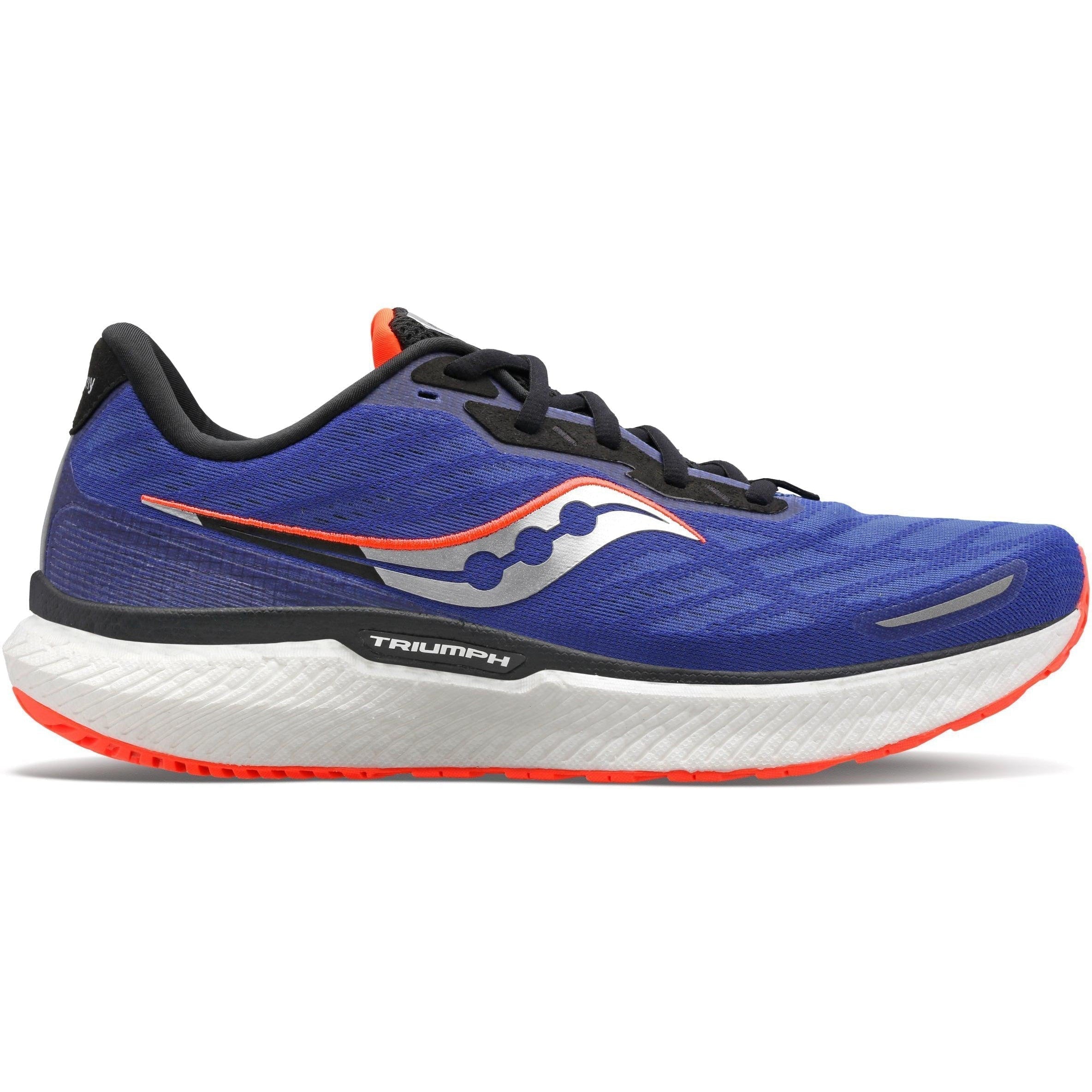 Men's Saucony Triumph 19, SAPPHIRE/VIZI RED, 12 D Medium