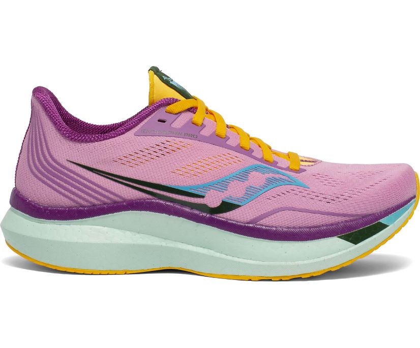 Women's Saucony Endorphin Pro, Future/Pink, 9.5 B Medium