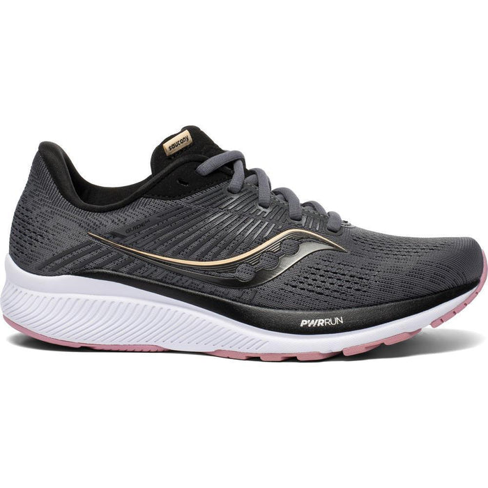 Women's Saucony Guide 14, Charcoal/Rose, 6 D Wide