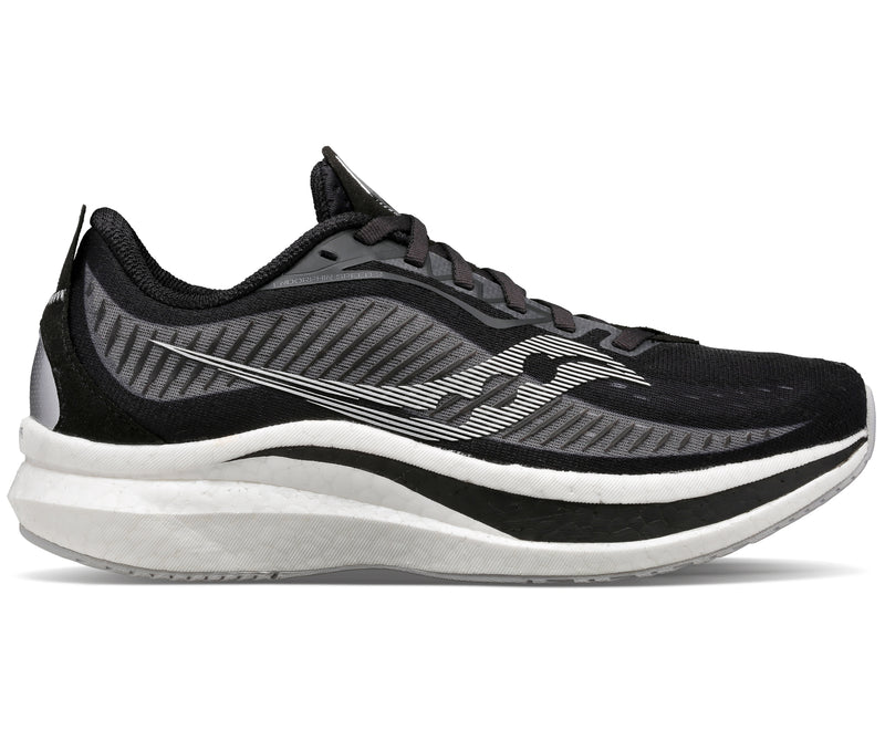 Women's Saucony Endorphin Speed 2, Black/White, 7.5 B Medium
