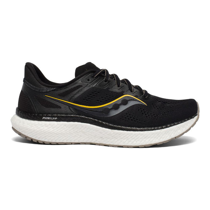 Men's Saucony Hurricane 23, Black/Vizigold, 11 2E Wide