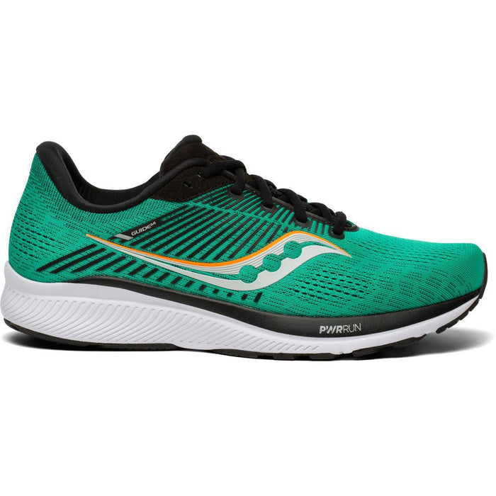 Men's Saucony Guide 14, Jade/Vizi Orange, 12.5 D Medium