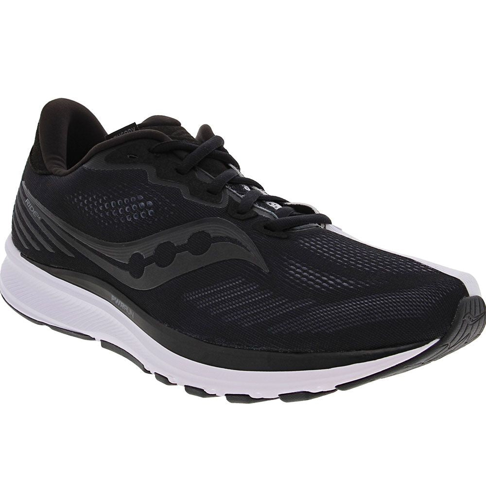 Men's Saucony Ride 14, Black/White, 10.5 D Medium