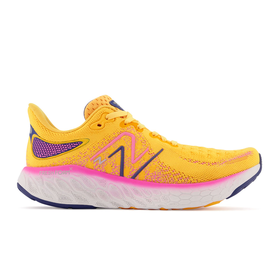 Women's New Balance Fresh Foam X 1080v12, Vibrant Apricot/Vibrant Pink/Night Sky, 8 B Medium