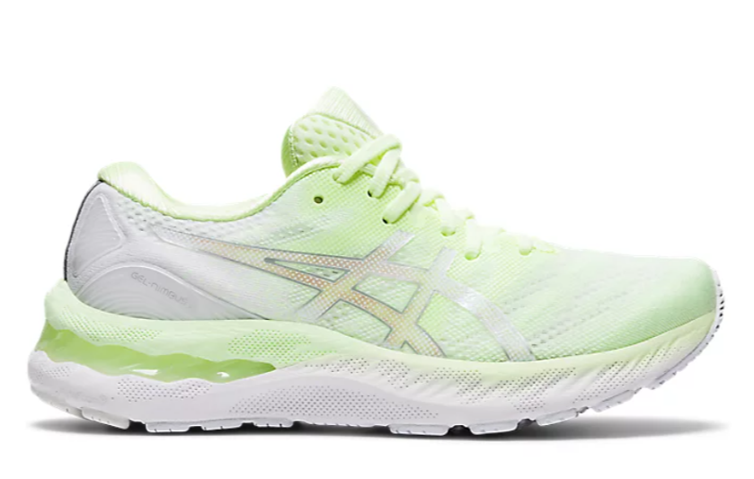 Women's Asics Gel-Nimbus 23, Illuminate Yellow/Pure Silver, 8 B Medium