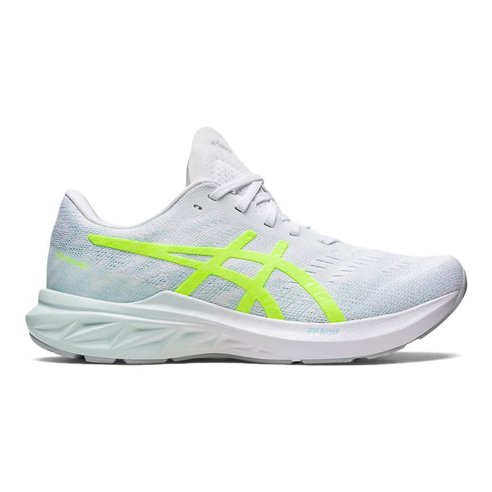 Women's Asics Dynablast 3, White/Safety Yellow, 6 B Medium