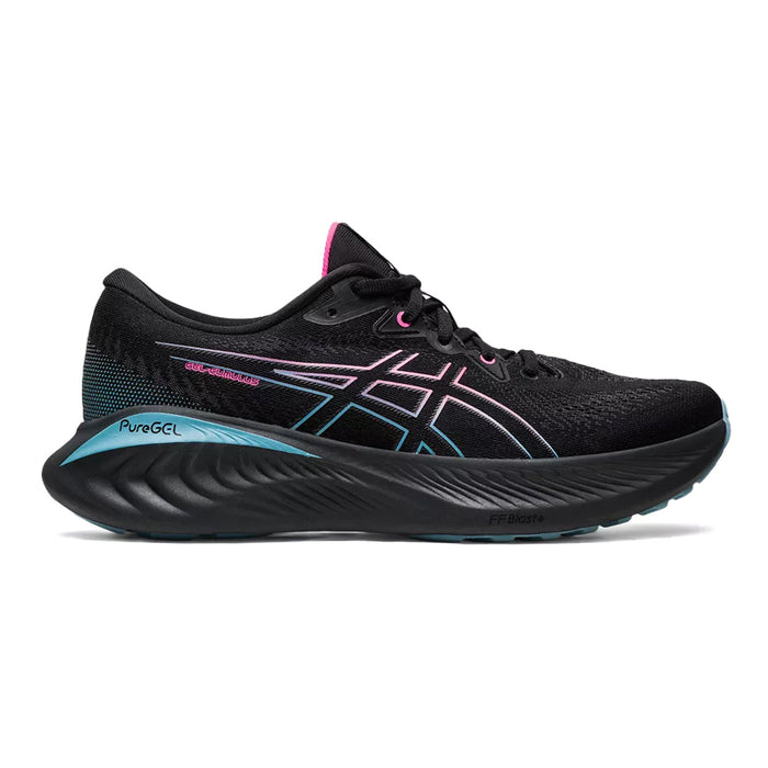 Women's Asics Gel-Cumulus 25 GTX, Black/Hot Pink, 10 B Medium