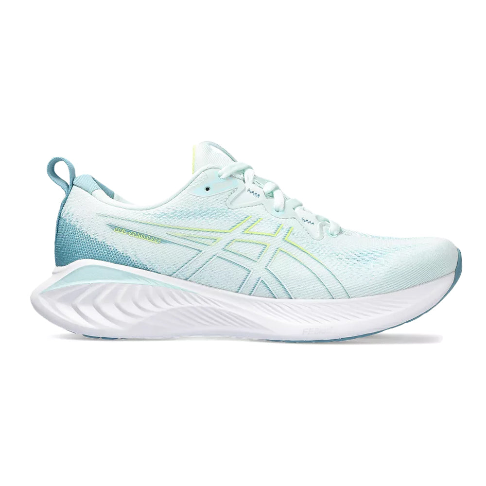 Women's Asics Gel-Cumulus 25, Soothing Sea/Glow Yellow, 8 B Medium