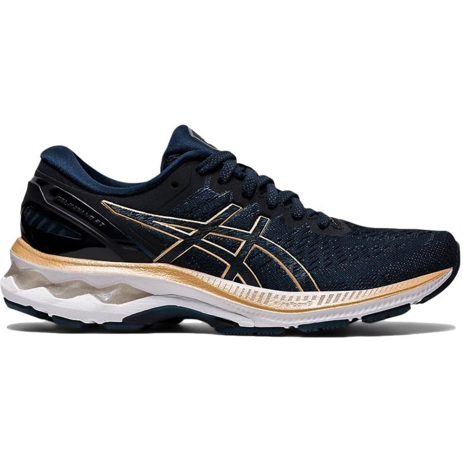 Women's Asics GEL-Kayano 27, French Blue/Champagne, 10.5 B Medium