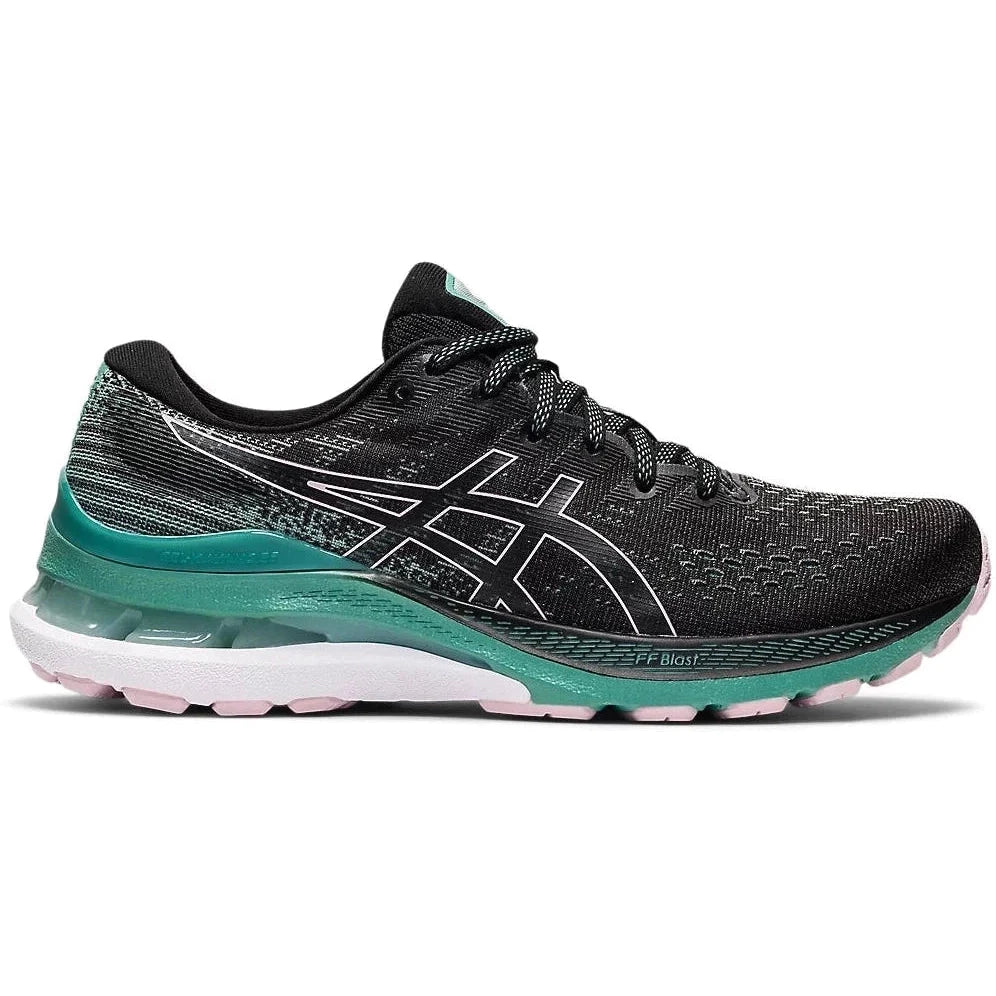 Women's Asics GEL-Kayano 28, Black/Sage, 11 B Medium