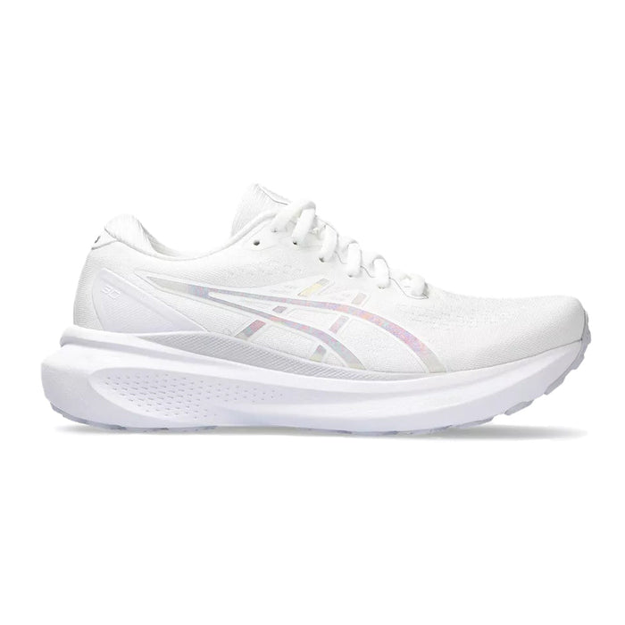 Women's Asics GEL-Kayano 30 Anniversary, White/Lilac Hint, 7.5 B Medium