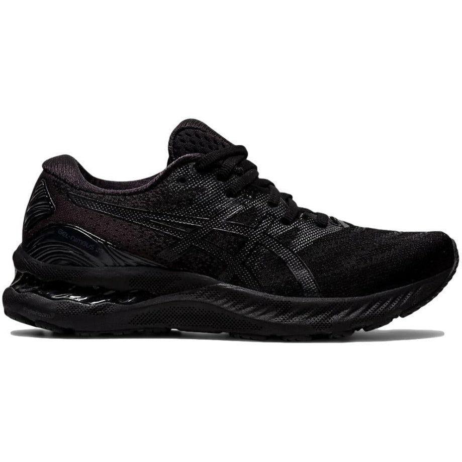 Women's Asics Gel-Nimbus 23, Black/Black, 11 D Wide