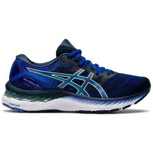 Women's Asics GEL-Nimbus 23, French Blue/Fresh Ice, 10 B Medium