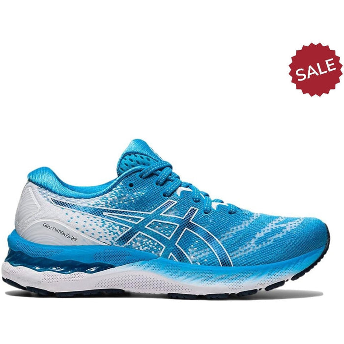 Women's Asics GEL-Nimbus 23, Digital Aqua/White, 7.5 B Medium