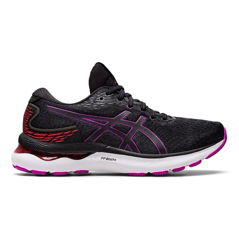 Women's Asics GEL-Nimbus 24, Black/Orchid, 8.5 B Medium