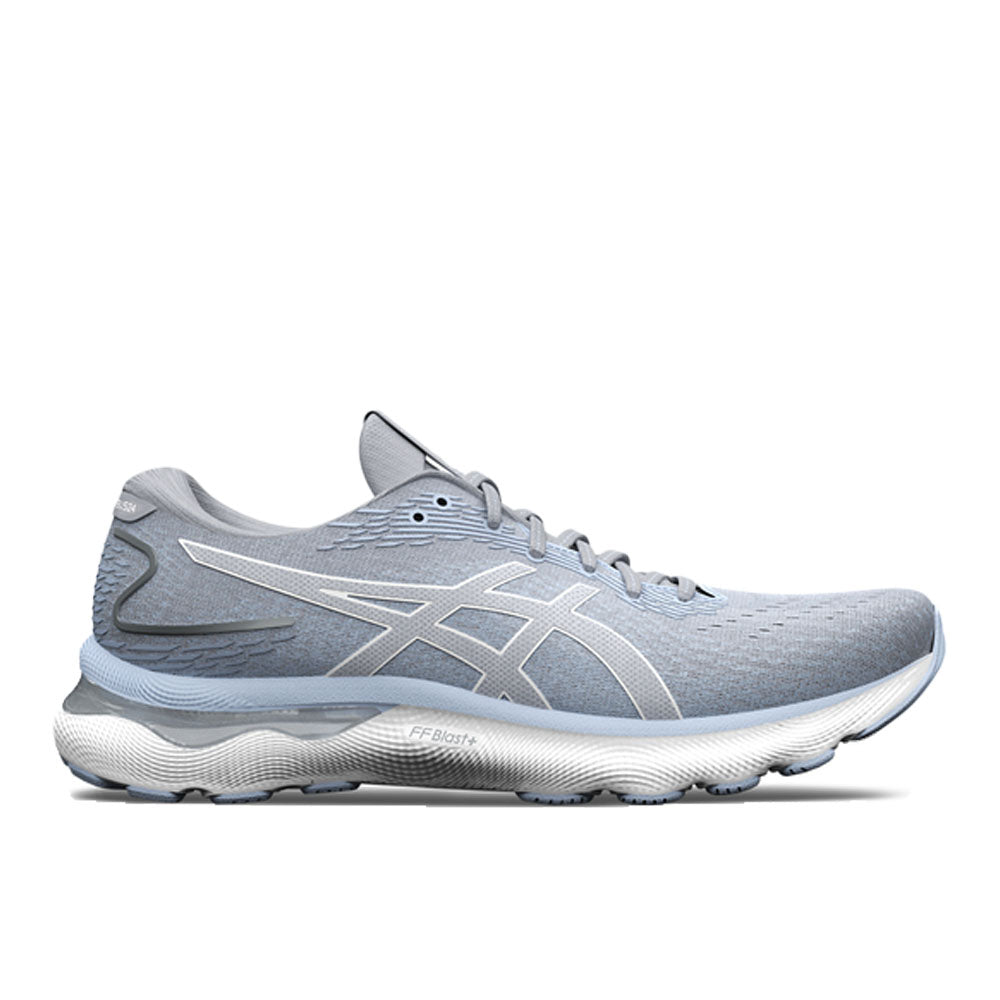 Women's Asics GEL-Nimbus 24, Piedmont Grey/White, 9.5 B Medium