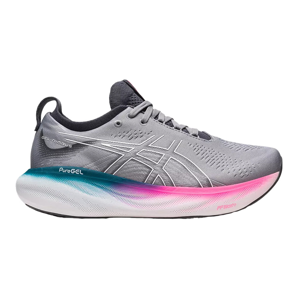 Women's Asics Gel-Nimbus 25, Sheet Rock/White, 6.5 D Wide