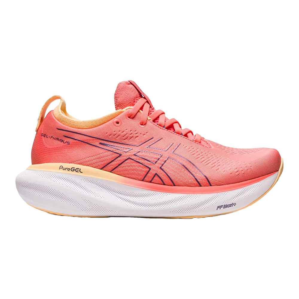 Women's Asics Gel-Nimbus 25, Pale Apricot/Light Garnet, 10 B Medium