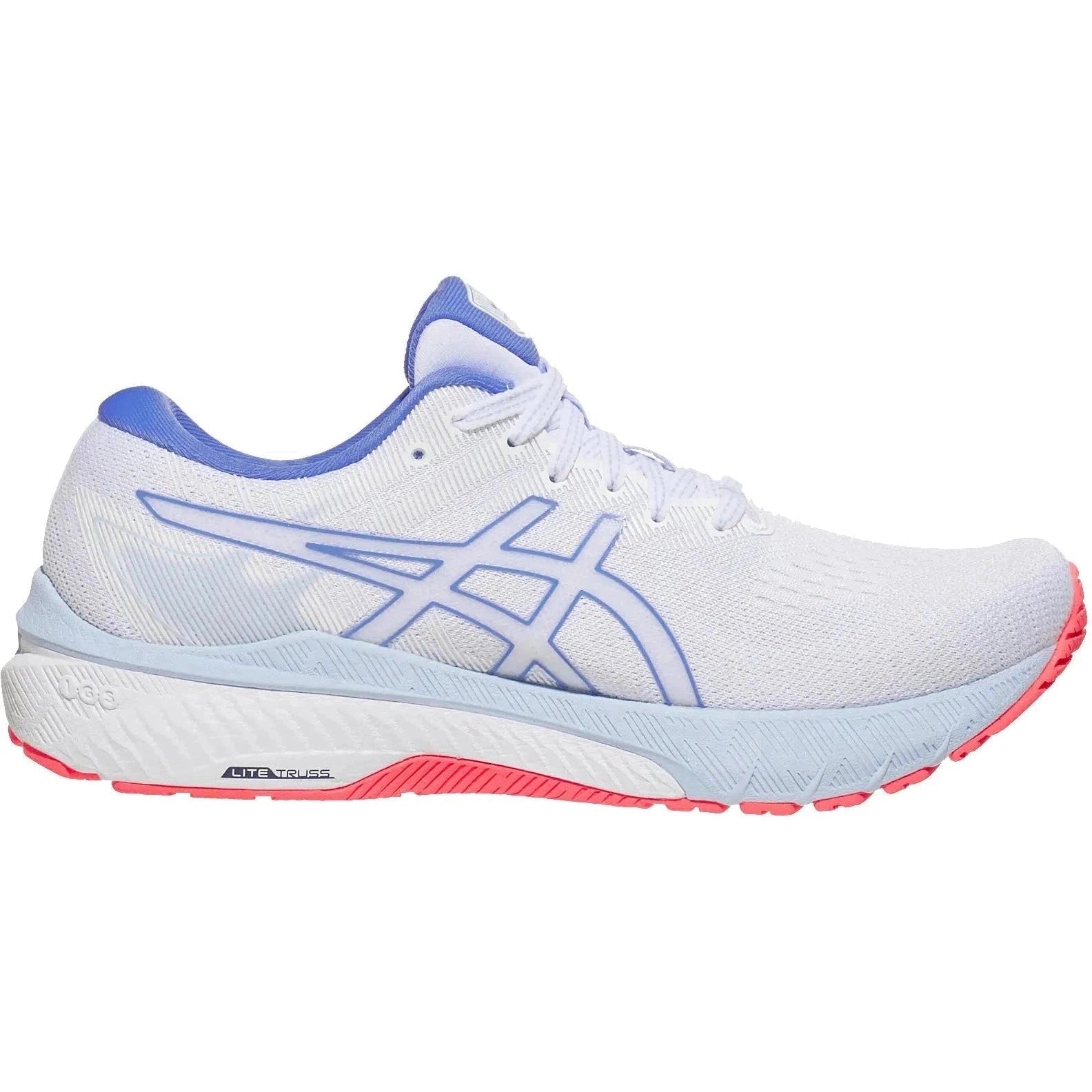 Women's Asics GT-2000 10, White/Periwinkle Blue, 7.5 B Medium