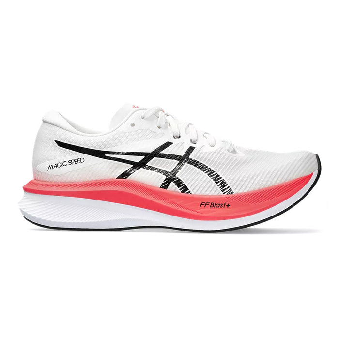 Women's Asics Magic Speed 3, White/Black, 6 B Medium