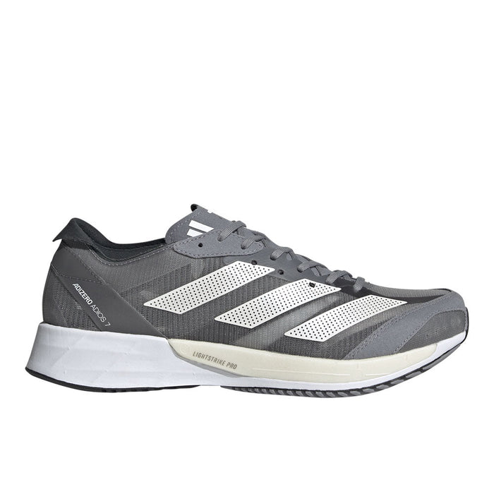 Women's Adidas Adizero Adios 7, Grey Three/Zero Metalic/Grey Five, 7 B Medium