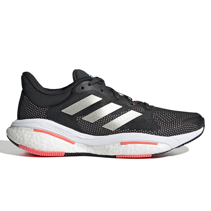 Women's Adidas Solar Glide 5, Carbon / Sandy Beige Met / Turbo, 8.5 B Medium