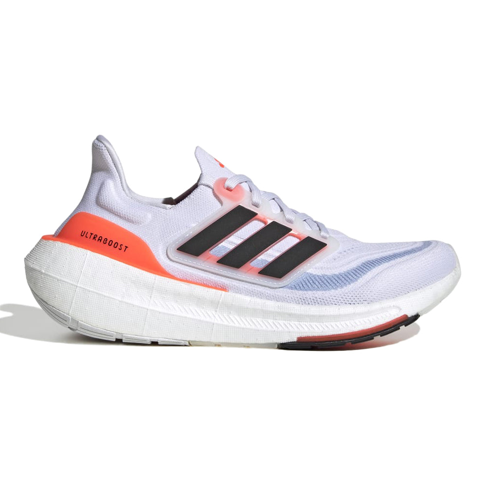 Women's Adidas Ultraboost Light, Cloud White/Core Black/Solar Red, 10 B Medium