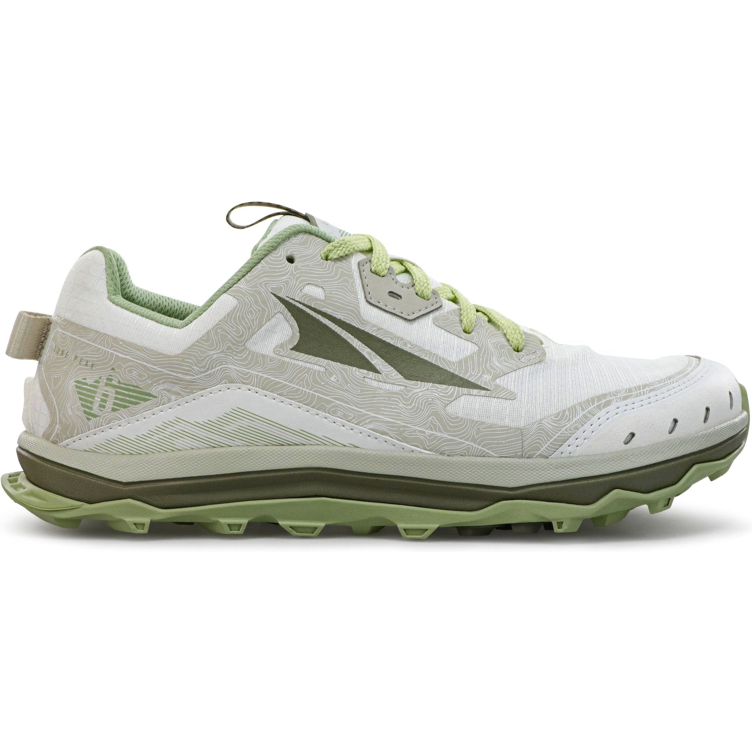 Women's Altra Lone Peak 6, White/Green, 9 B Medium