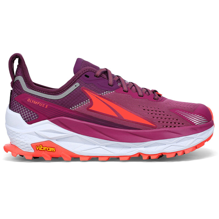 Women's Altra Olympus 5, Purple/Orange, 8 B Medium