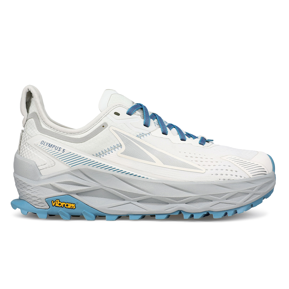 Women's Altra Olympus 5, White/Blue, 10.5 B Medium