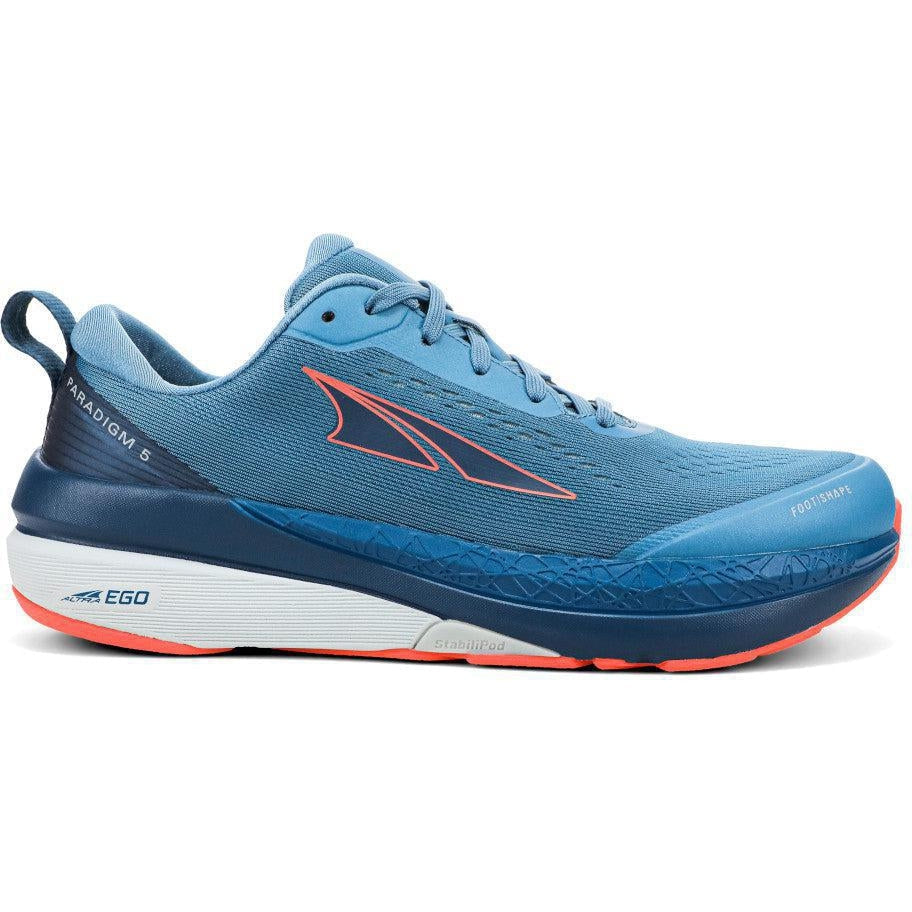 Women's Altra Paradigm 5, Blue/Coral, 6.5 B Medium