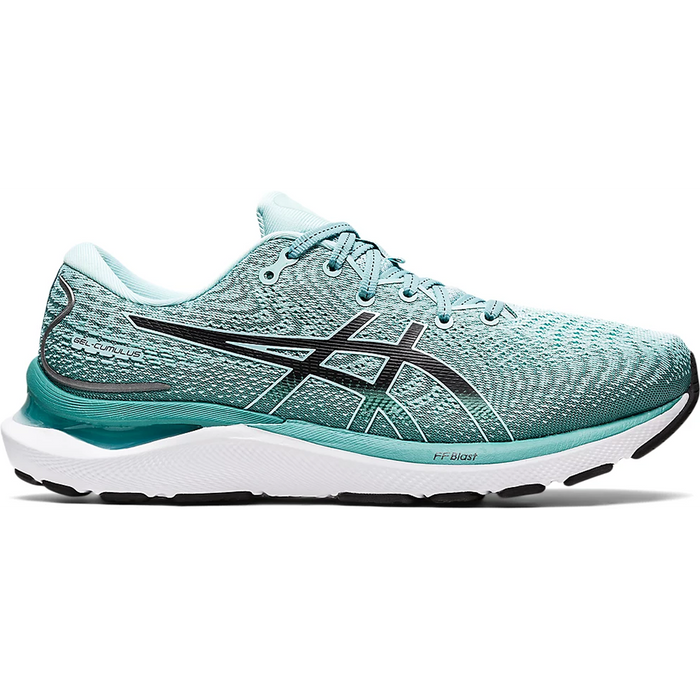 Women's Asics Gel-Cumulus 24, Oasis Green/Black, 5.5 D Wide