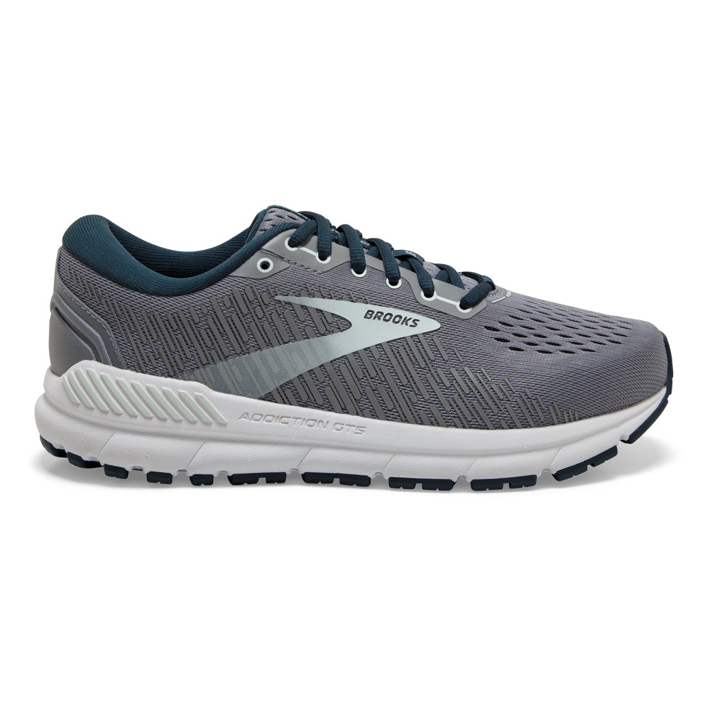 Women's Brooks Addiction GTS 15, Grey/Navy/Aqua, 6 D Wide