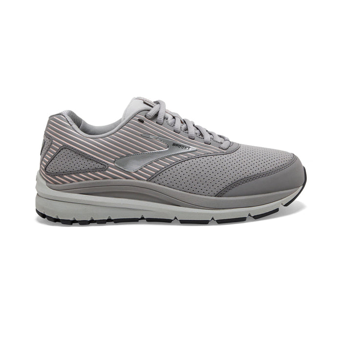 Women's Brooks Addiction Walker Suede, Alloy/Oyster/Peach, 11.5 D Wide