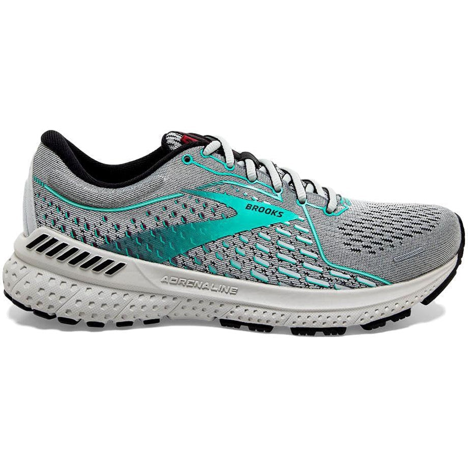 Women's Brooks Adrenaline GTS 21, Jet Stream/Black/Atlantis, 10.5 B Medium