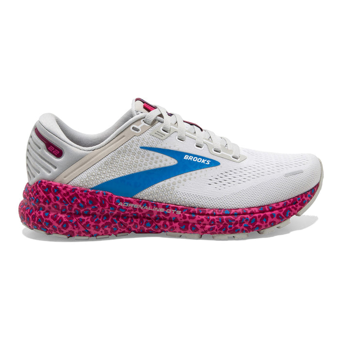 Women's Brooks Adrenaline GTS 22, White/Oyster/Brilliant, 7.5 B Medium