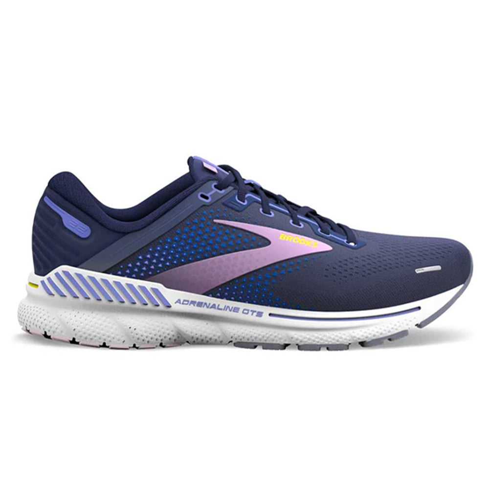 Women's Brooks Adrenaline GTS 22, Peacoat/Blue Iris/Rhapsody, 9 D Wide