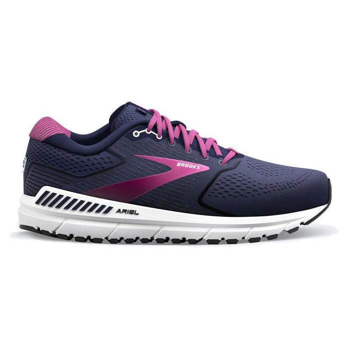 Women's Brooks Ariel '20, Peacoat/Vivid Viola/White, 7 2E Extra Wide