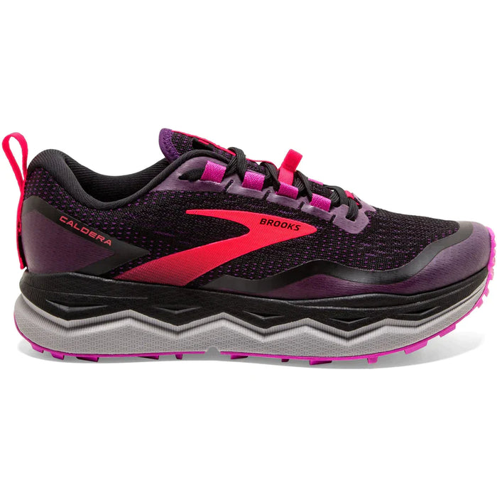 Women's Brooks Caldera 5, Black/Fuschia/Purple, 6 B Medium