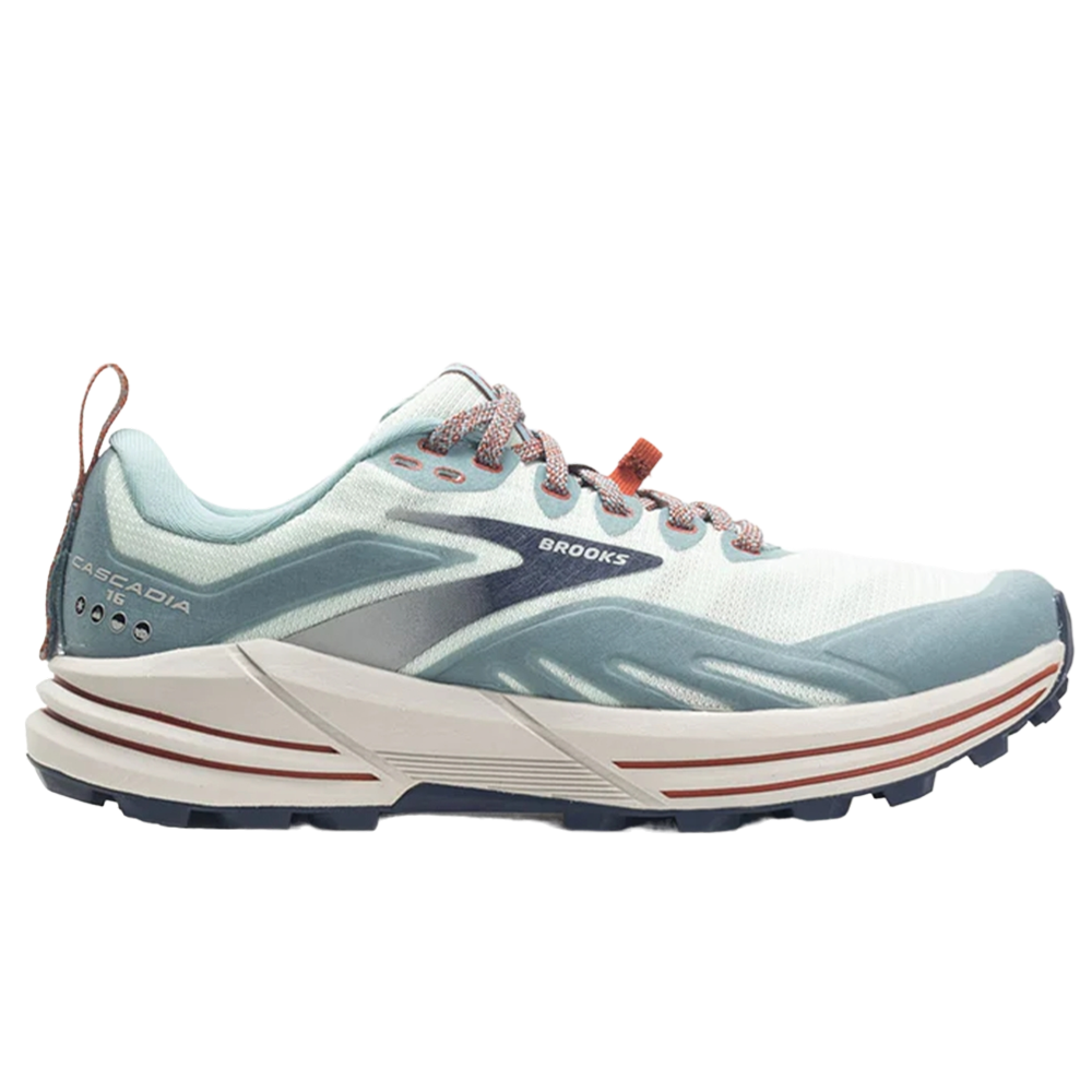 Women's Brooks Cascadia 16, Aqua/Tourmaline/Rooibos Tea, 6 B Medium