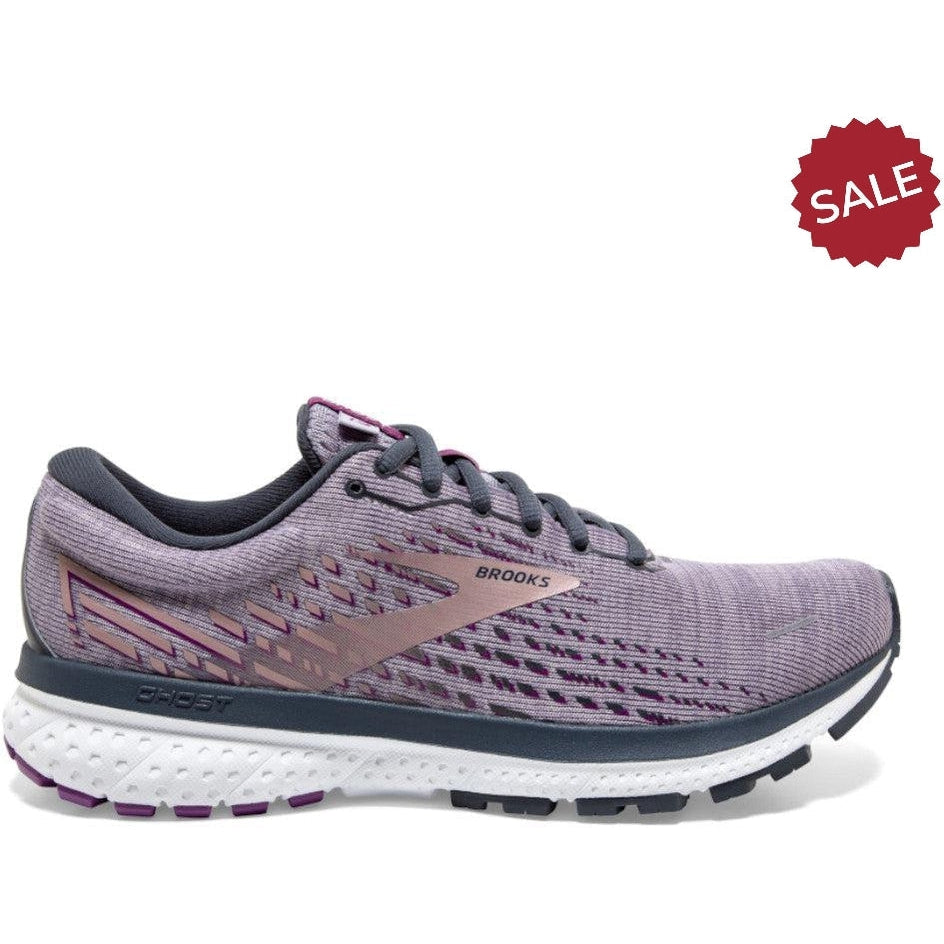 Women's Brooks Ghost 13, Lavender/Ombre/Metallic, 5.5 B Medium