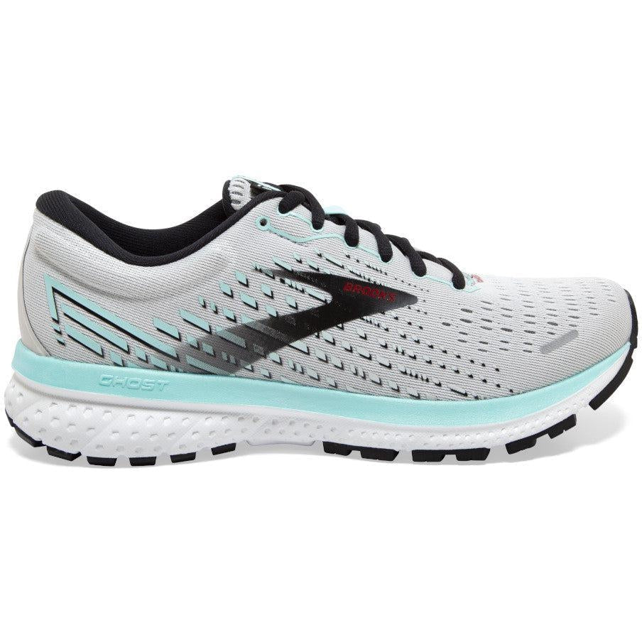 Women's Brooks Ghost 13, Grey/Atlantis/Black, 6 B Medium