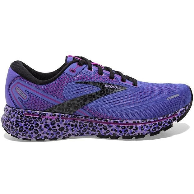 Women's Brooks Ghost 14, Cactus/Purple/Black, 8.5 B Medium