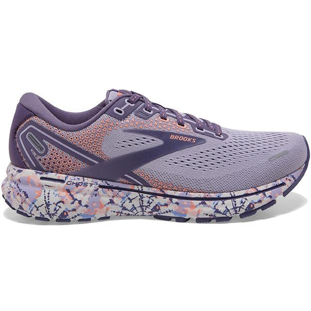 Women's Brooks Ghost 14, Cadet/Thistle/Papaya Punch, 11 B Medium