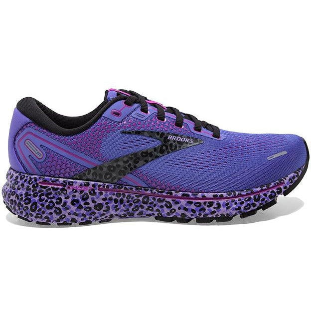Women's Brooks Ghost 14, Cactus/Purple/Black, 6.5 B Medium