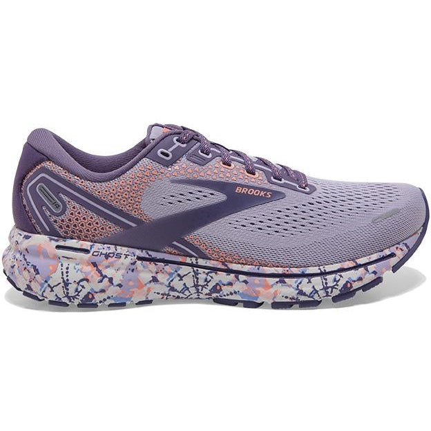 Women's Brooks Ghost 14, Cadet/Thistle/Papaya Punch, 10 B Medium