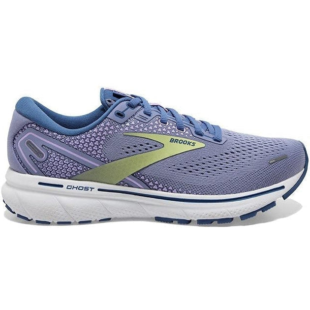 Women's Brooks Ghost 14, Purple Impression/Dutch/Lime, 9.5 B Medium